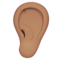 Ear - Medium emoji on Apple